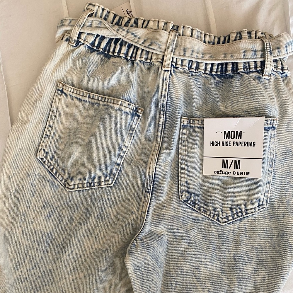 NWT mom high rise paper bag jeans